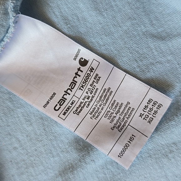 NWOTs Carhartt Womens Light Blue Graphic Tee Size XL - Picture 4 of 5